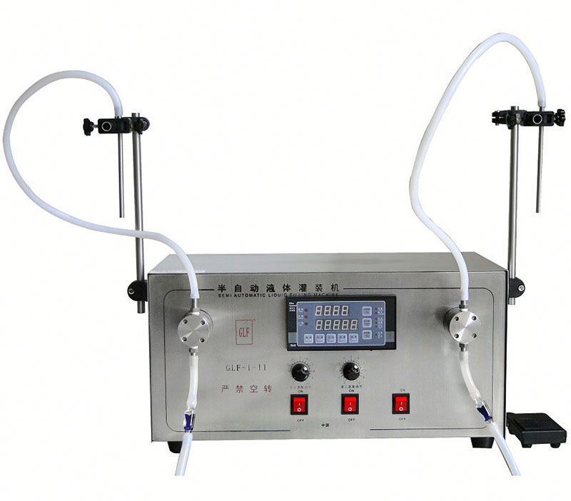 GLF-I-II Pompa a ingranaggi per imbottigliamento olio d'oliva Macchina riempitrice a doppia testa per liquidi, Riempitrice per olio (3-3000ml)