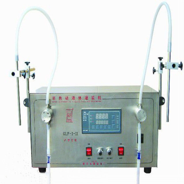 GLF-I-II Pompa a ingranaggi per imbottigliamento olio d'oliva Macchina riempitrice a doppia testa per liquidi, Riempitrice per olio (3-3000ml)