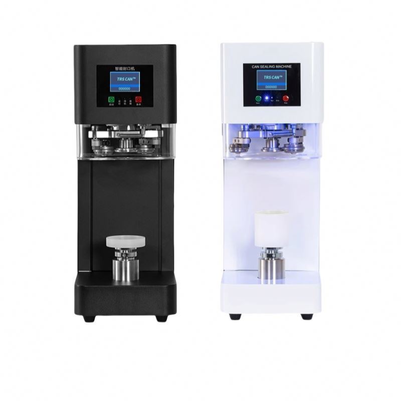 100% di garanzia Automatica Plastico Cann Seamer Machine Beverage Bubble Tea Soda Tuna Cann Sealing Machine Pet Can Chiudendo Machine