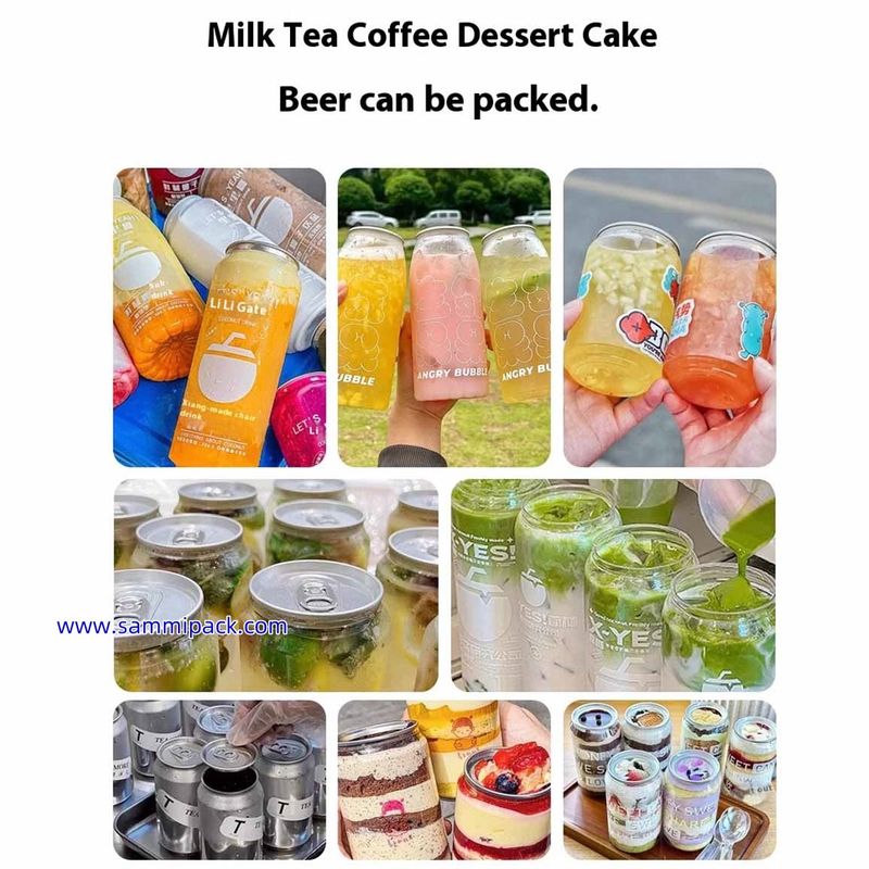 2025 Popolare Macchina Sigillatrice Semi-Automatica per Lattine di Succo, Macchina Chiusura Lattine di Tonno, Sigillatrice per Lattine Pet per Bubble Tea, Soda, Birra, Torte