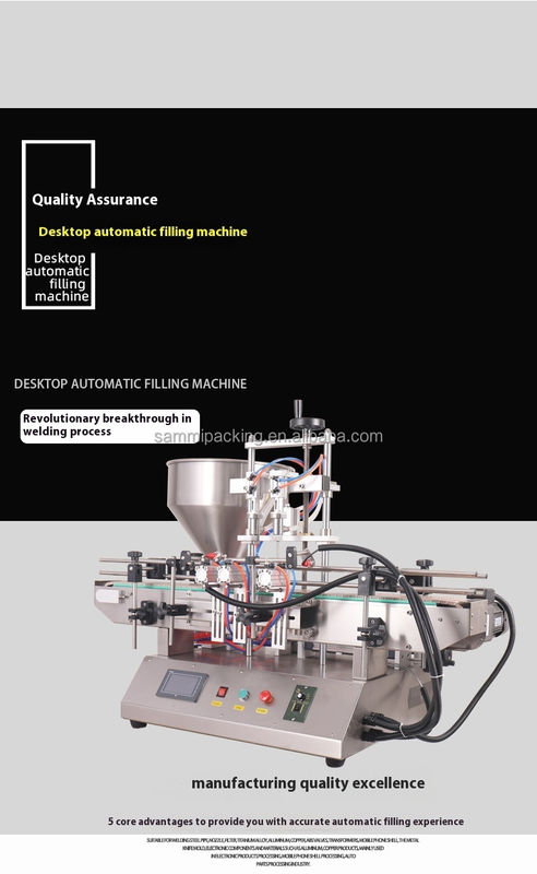 Macchina automatica ad alta velocità per il riempimento di creme cosmetiche, riempitrice per salsa di pomodoro, riempitrice per burro di arachidi con trasportatore