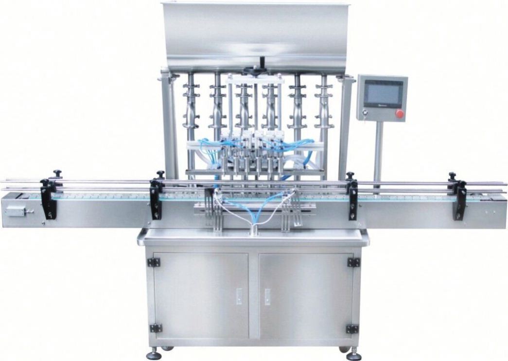 Macchina di riempimento in linea a 4 ugelli Macchina di riempimento liquido a sovrafflusso automatico Riempitore di bottiglie liquide per succo di bevande