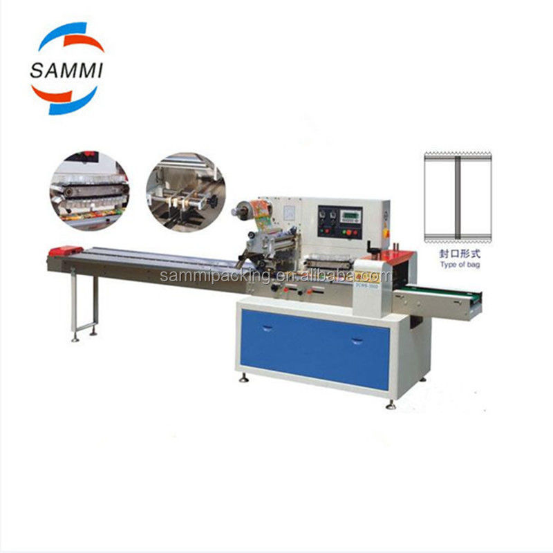 DBW-250 Low Price Automatic Chocolate Candy Bar Cookie Flow Pack Macchina di imballaggio orizzontale per cuscini alimentari