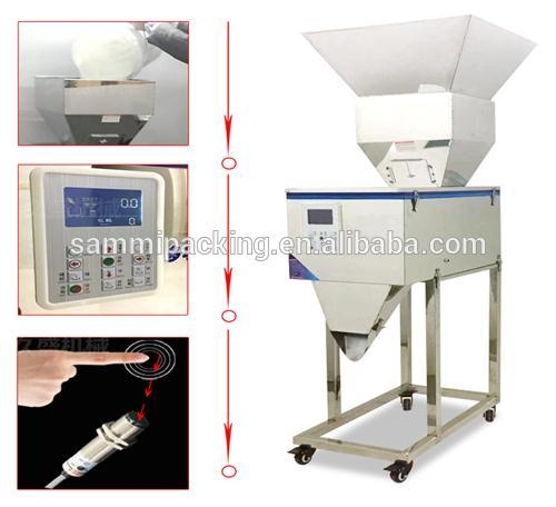 Pesatrice di alta qualità 100-3000g Pesatrice semi-automatica di spezie in polvere Pesatrice di riempimento Vibratore Pesatrice con grande saltatore