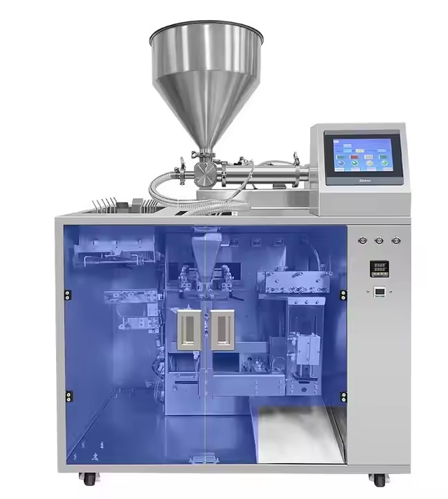Nuovissimo sistema di confezionamento 4 in 1 per caramelle gommose/noci/frutta secca con risparmio energetico del 15%, prelievo automatico di buste con zip, facile da usare