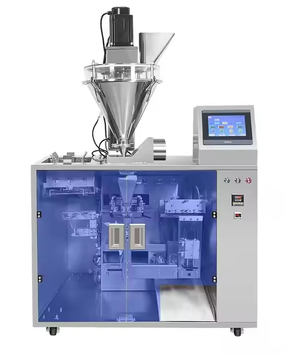 Nuovissimo sistema di confezionamento 4 in 1 per caramelle gommose/noci/frutta secca con risparmio energetico del 15%, prelievo automatico di buste con zip, facile da usare