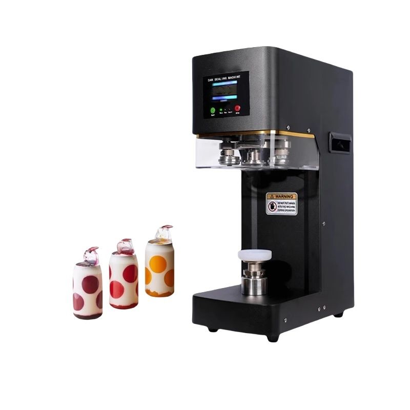 Fabbrica Fabbricante Fully Automatic Soda Tin Can Sealing Seamer Machine for Bubble Tea Can Packaging Manual Guidato per carta