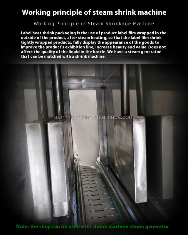 Tunnel di contrazione a vapore caldo,Tunnel di contrazione a calore con etichetta in PVC,Tunnel di contrazione a vapore