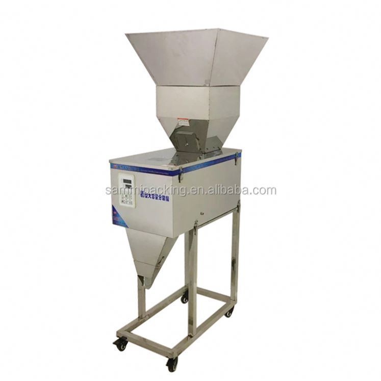 Macchina di riempimento a pesatura semiautomatica per granuli/polvere/riso/caffè/spezie da 100-3000g di alta qualità con imbuto grande