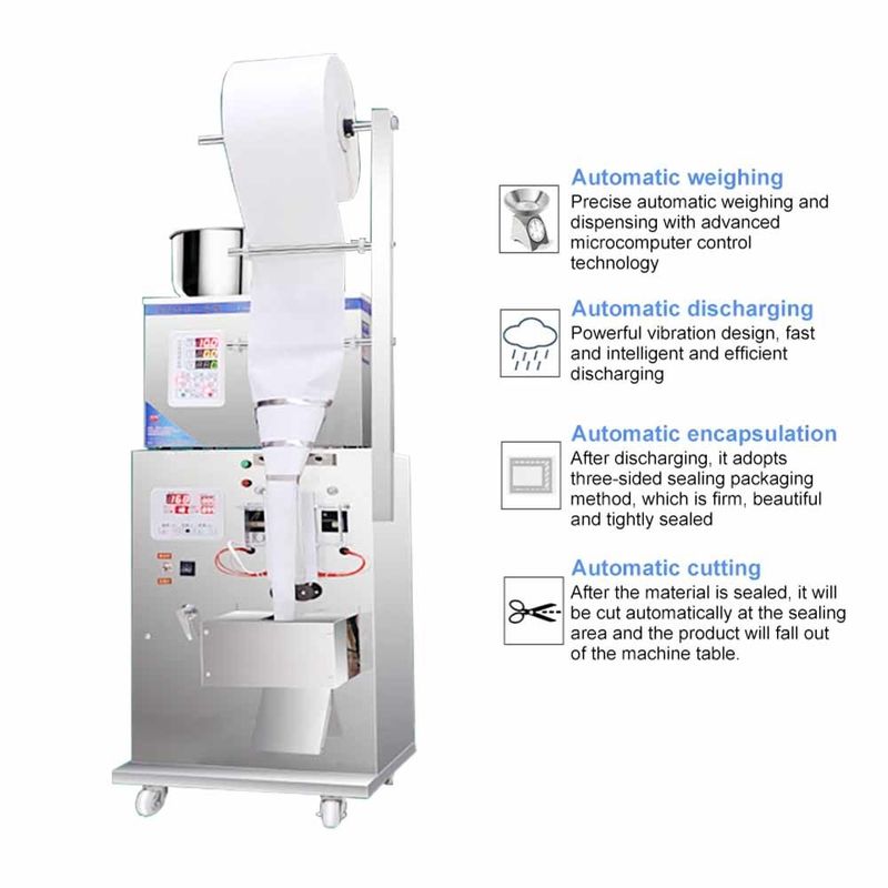 Prezzo economico 1-5g Macchina di confezionamento di polvere di zucchero a base di zucchero e caffè Piccola macchina di confezionamento automatica per granuli di polvere con CE
