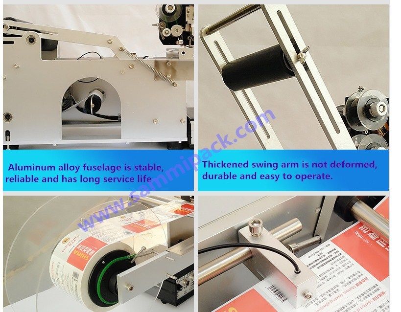 Etichettatrice semiautomatica MT-50D per bottiglie/vasetti rotondi di alta qualità con codificatore a stampa a caldo