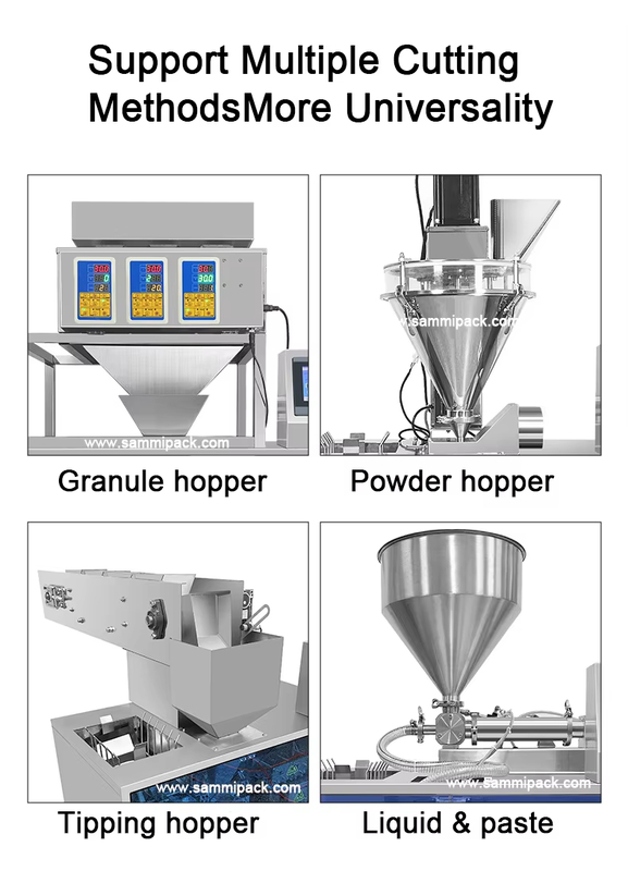 Automatic Vertical Bag Filling Sealing Machine for Nuts Sugar Coffee Grains Dry Fruits Premade Stand Pouch Packaging for Food