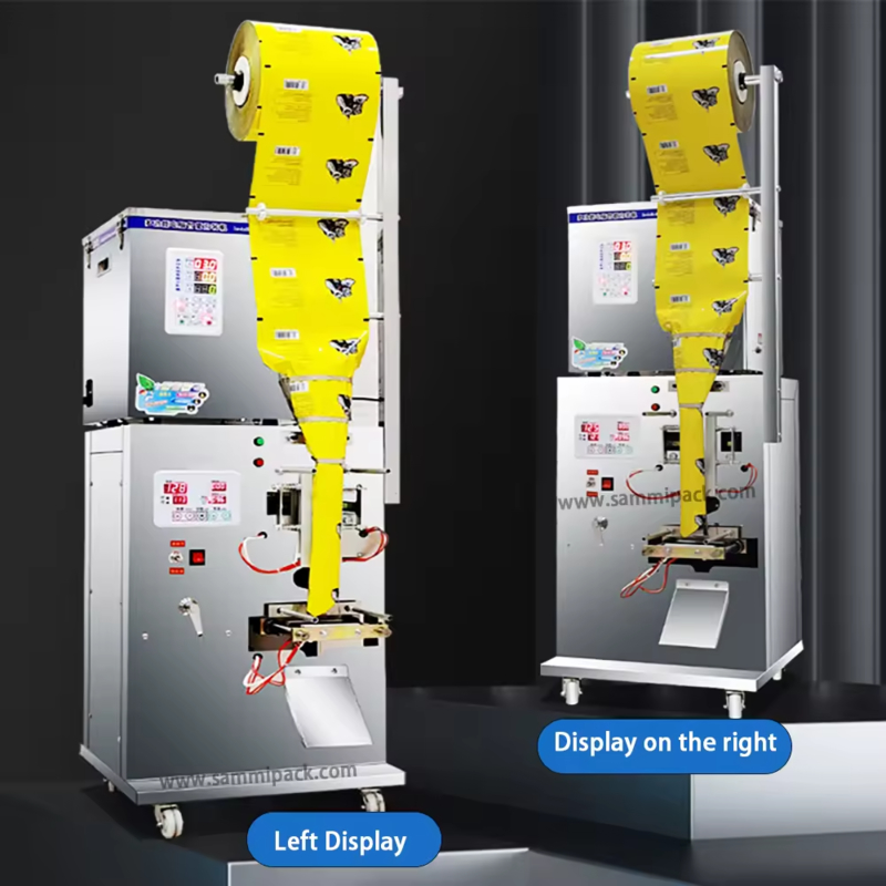 Macchina confezionatrice automatica per bustine di tè, caffè e zucchero a 3 lati, facile da impostare e di grande successo