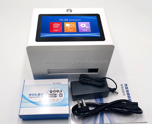 Smart Static Desktop Touch Screen Inkjet Printer per bottiglia per timbriere Data di scadenza batch QR code