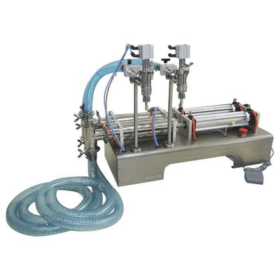 100-1000 ml Pneumatica liquida macchina di riempimento a pistoni doppie teste per riempimento di olio