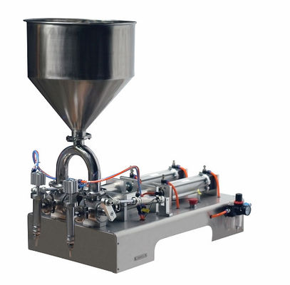 220V doppia testa semiautomatica macchina di riempimento crema per salsa di ketchup pasta cosmetica