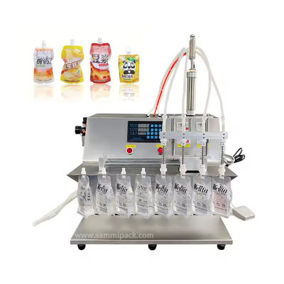 2025 Nuovo doppio ugello liquido acqua spout sacchetto sacchetto macchina di riempimento Stand up bagno ugello semiautomatico di riempimento e sigillante