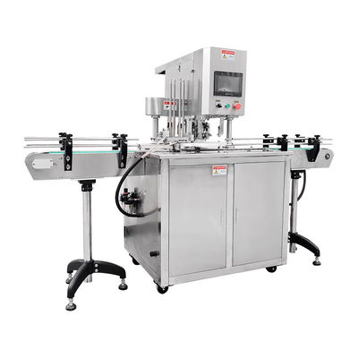 Sigillatrice pneumatica automatica per lattine per applicazioni alimentari e chimiche, altezza di sigillatura personalizzabile