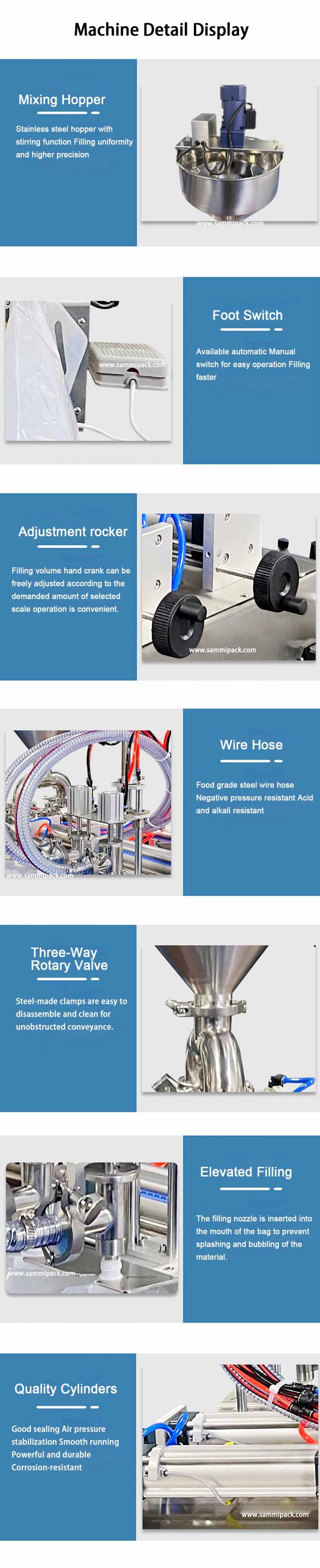 Macchina di riempimento di succo per alimenti liquidi con sacchetto per bevande di miele semiautomatico industriale 5