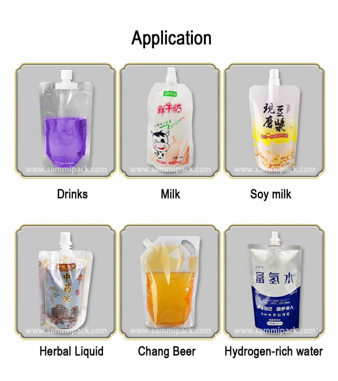 220V doppi ugelli liquido acqua spout borsa di riempimento macchina con stand up borsa ugello semiautomatico riempitore e sigillante 1