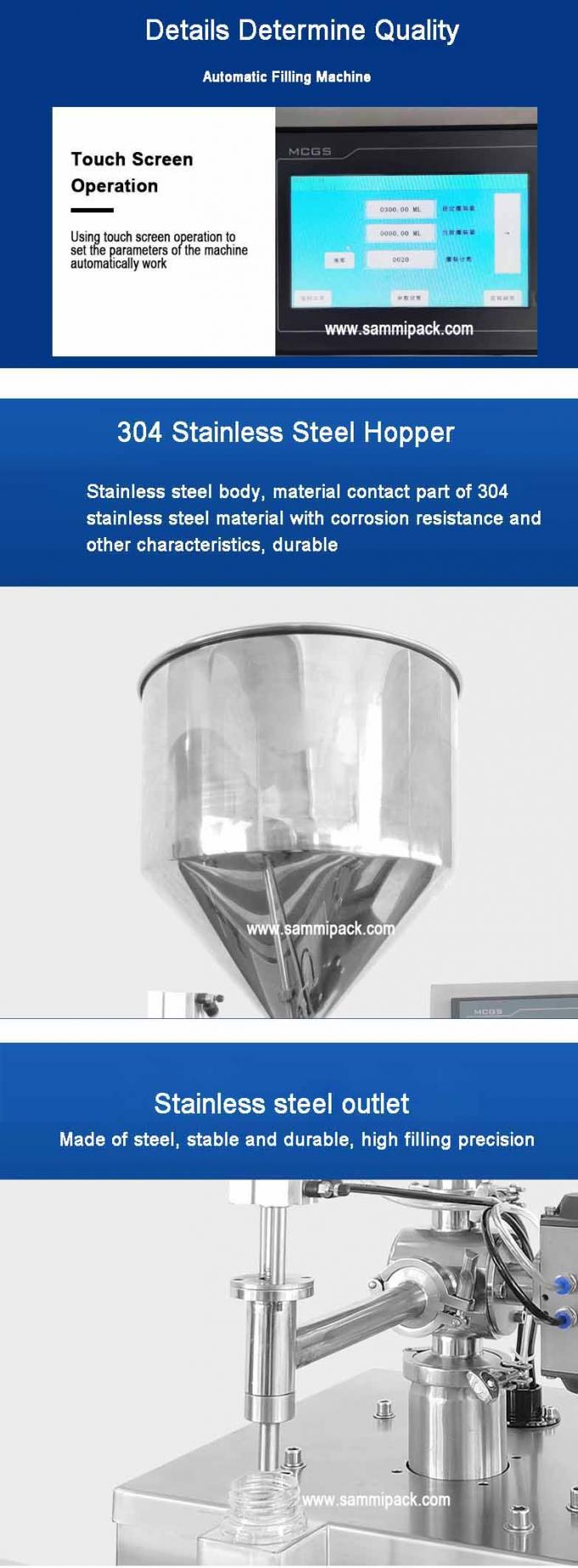 Macchina automatica verticale di riempimento di pasta liquida per il confezionamento di succo di salsa calda e miele con materiale di crema da trasporto 4