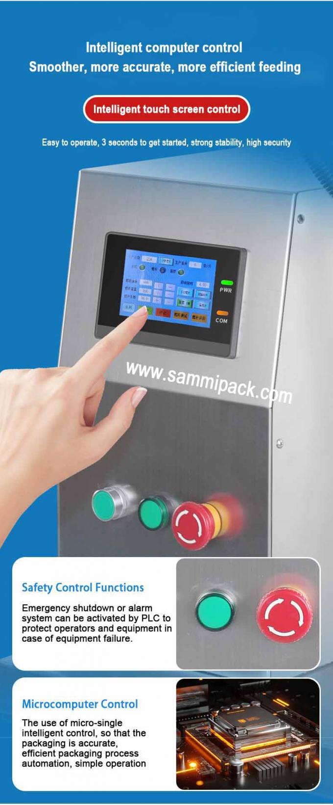 Macchina di riempimento di polvere semiautomatica a propulsione elettrica per sacchetti di bottiglia 6