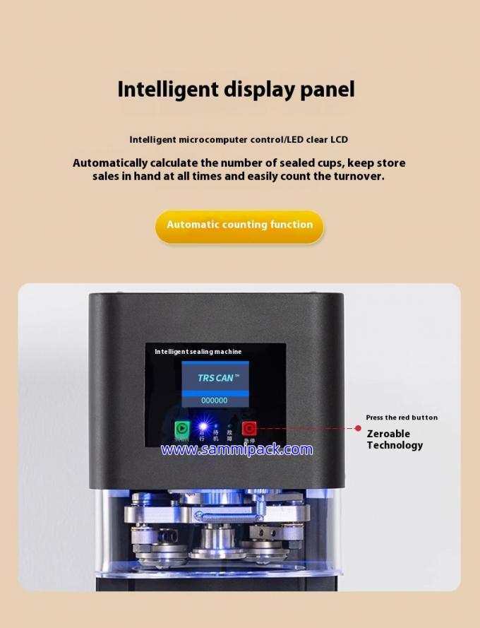 Macchina di sigillamento della lattina di tè a bolla PET / soda automatico per lattina per lattine negozi di tè succo di caffè imballaggio di qualità semiautomatica 4