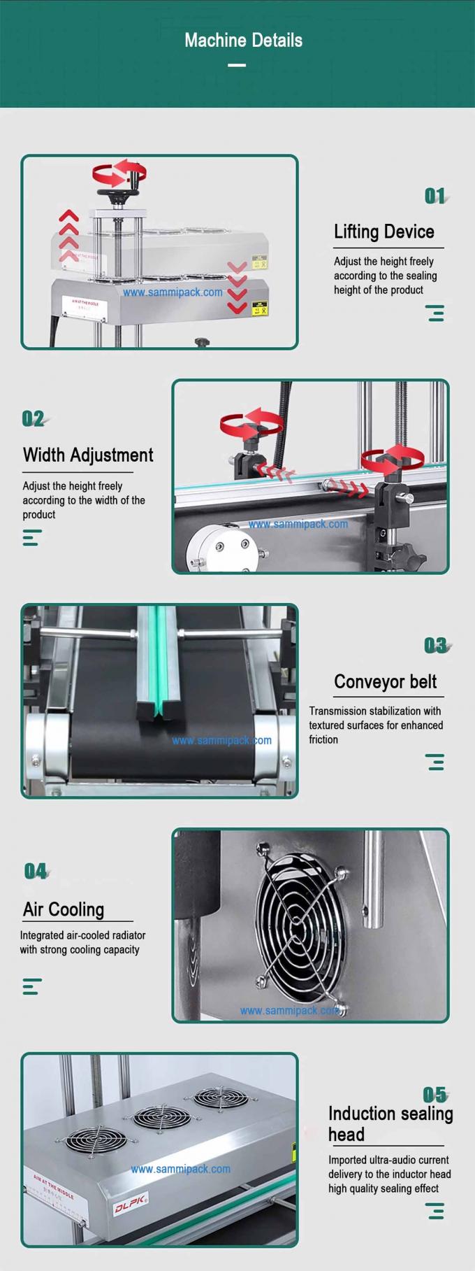 Macchina di sigillamento automatico a induzione verticale continua ad alta efficienza per lattine di bevande barili di foglio di alluminio 5