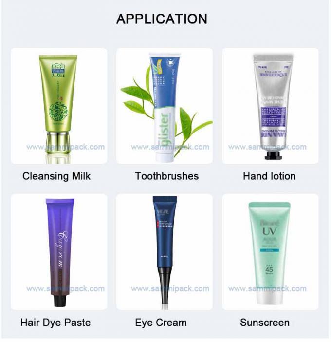 Cosmetici crema unguento plastica tubo morbido tubo di riempimento tubo sigillante di riempimento e sigillatore macchina 3
