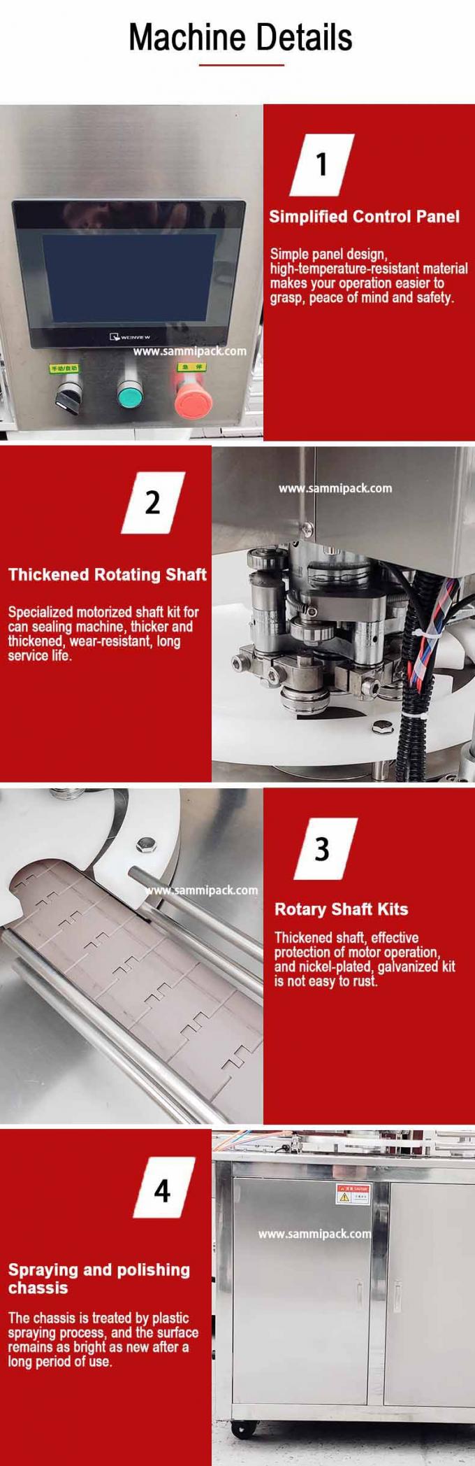 Macchina di sigillamento automatica per tappi di tavola per la verniciatura del latte in polvere 2