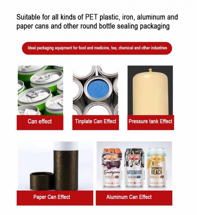 Macchina di sigillamento automatica per tappi di tavola per la verniciatura del latte in polvere 5