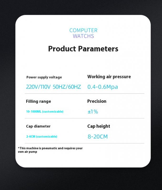Macchina automatica da tavolo ad alta velocità per riempimento e tappatura di liquidi con pompa magnetica a 4 teste per acqua e bevande, riempimento e tappatura automatici 6