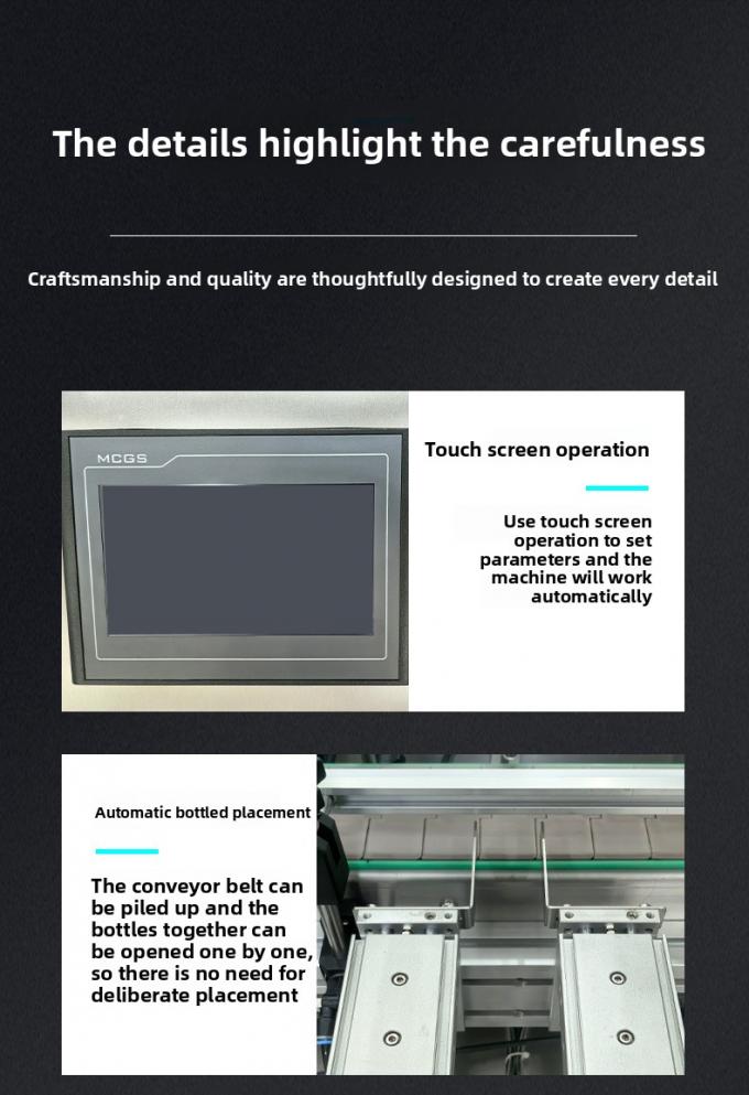 Macchina automatica da tavolo ad alta velocità per riempimento e tappatura di liquidi con pompa magnetica a 4 teste per acqua e bevande, riempimento e tappatura automatici 7
