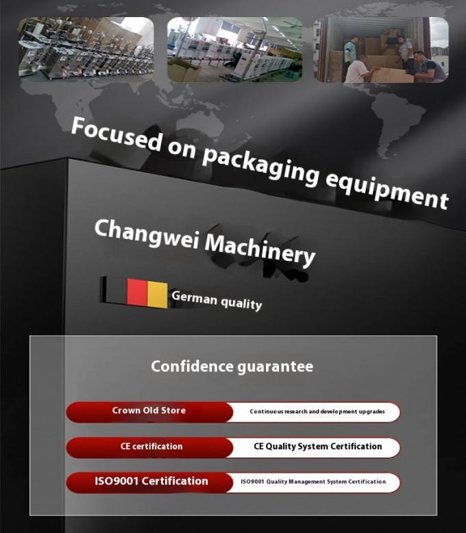 Macchina di imballaggio multifunzionale completamente automatica per popcorn da spuntino, patatine da mento, patatine da noce e farina 1