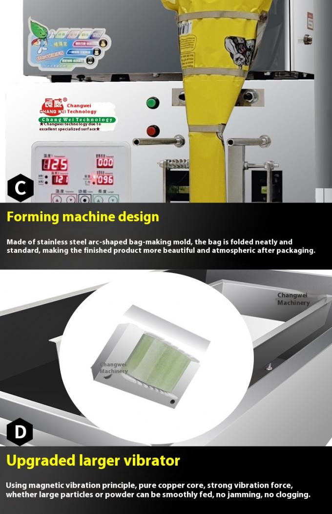 Macchina di imballaggio multifunzionale completamente automatica per popcorn da spuntino, patatine da mento, patatine da noce e farina 17