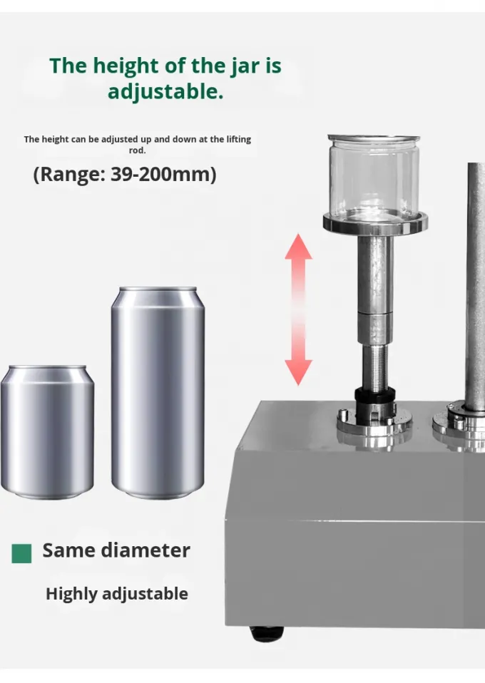 DFJ-160 Vertical Electric Sealing Machine for Stainless Steel Tinplate Easy-Open Cup Plastic and Metal Cans Tin Can Sealer 7